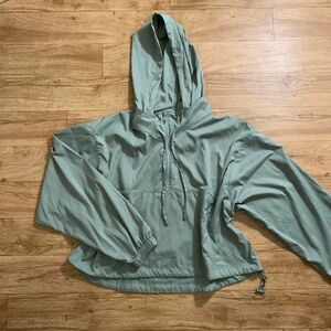 girlfriend collective half-zip windbreaker jacket